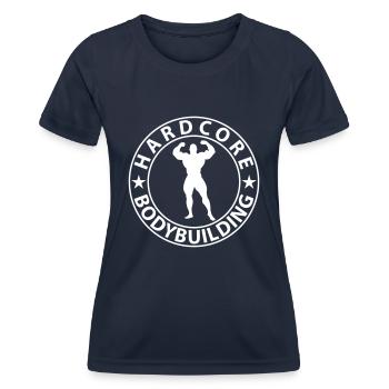 Hardcore Bodybuilding - Frauen Funktions-T-Shirt - Navy - Vorne - AI Model Female 172 light (172cm)