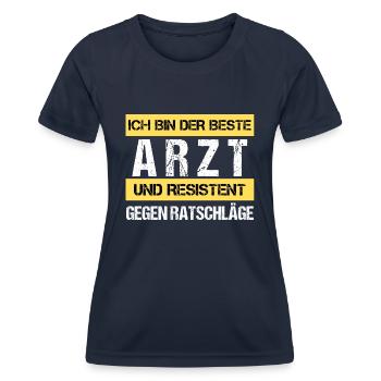 Médecin résistant - T-shirt sport Femme - bleu marine - Devant - AI Model Female 172 light (172cm)