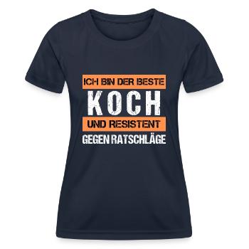 Resistant Cook - Women's Functional T-Shirt - navy - Front - AI Model Female 172 light (172cm)