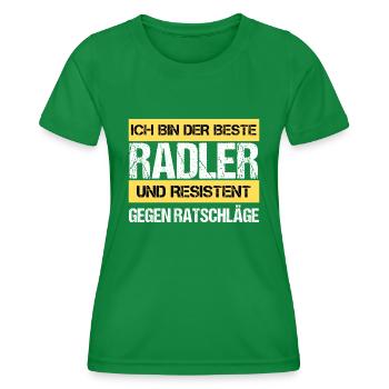 Resistenter Radler - Frauen Funktions-T-Shirt - Kelly Green - Vorne - AI Model Female 172 dark (172cm)