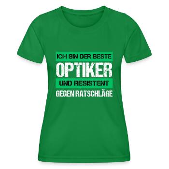 Resistenter Optiker - Frauen Funktions-T-Shirt - Kelly Green - Vorne - AI Model Female 172 dark (172cm)