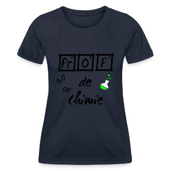 Je suis prof de chimie ballon - Women's Functional T-Shirt - navy - Front - AI Model Female 172 light (172cm)