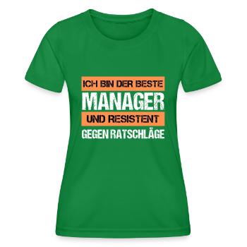 Gestionnaire résistant - T-shirt sport Femme - vert - Devant - AI Model Female 172 dark (172cm)