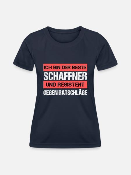 Resistenter Schaffner - Frauen Funktions-T-Shirt - Navy