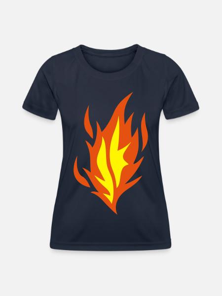 Flamme Flamme Feuer - Frauen Funktions-T-Shirt - Navy