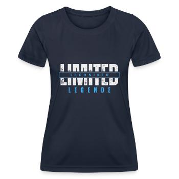 Légende limitée des techniciens. - T-shirt sport Femme - bleu marine - Devant - AI Model Female 172 light (172cm)