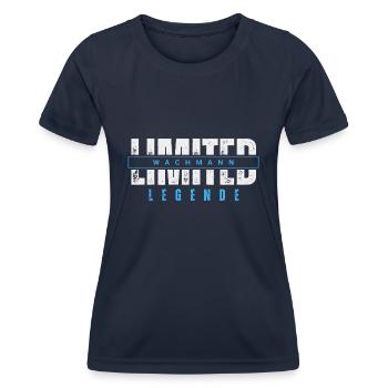 Limited security guard legend. - Women's Functional T-Shirt - navy - Front - AI Model Female 172 light (172cm)