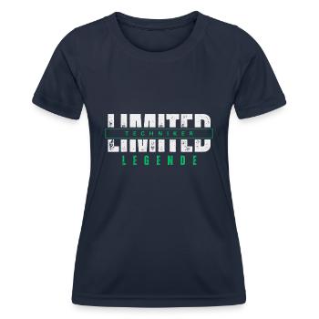 Légende limitée des techniciens. - T-shirt sport Femme - bleu marine - Devant - AI Model Female 172 light (172cm)