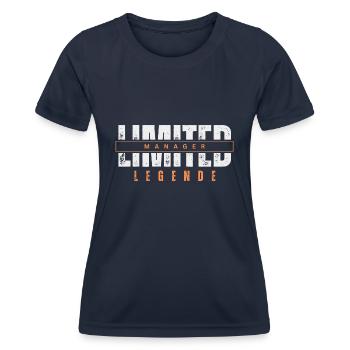 Limited Manager Legend. - Women's Functional T-Shirt - navy - Front - AI Model Female 172 light (172cm)