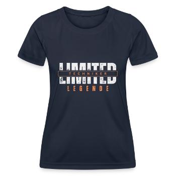 Légende de technicien limitée. - T-shirt sport Femme - bleu marine - Devant - AI Model Female 172 light (172cm)