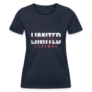 Limited Tischler Legende. - Frauen Funktions-T-Shirt - Navy - Vorne - AI Model Female 172 light (172cm)