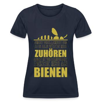 Hobbyimker Imker Bienen Flüsterer Imkern Honig - Frauen Funktions-T-Shirt - Navy - Vorne - AI Model Female 172 light (172cm)