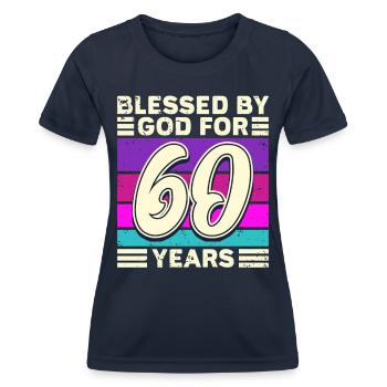 60 Geburtstag Frauen Geschenk Mutter Oma - Frauen Funktions-T-Shirt - Navy - Vorne - AI Model Female 172 light (172cm)