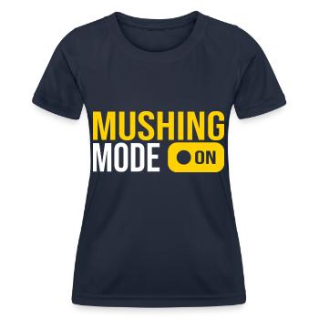 mushing sport musher cadeau homme et femme - T-shirt sport Femme - bleu marine - Devant - AI Model Female 172 light (172cm)