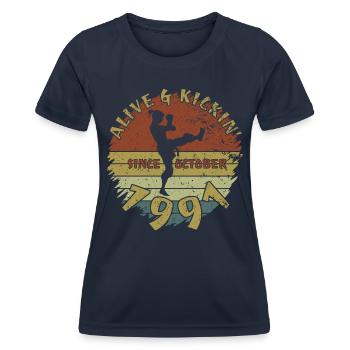 33. Birthday Alive and kickin since 10/1991 - Women's Functional T-Shirt - navy - Front - AI Model Female 172 light (172cm)