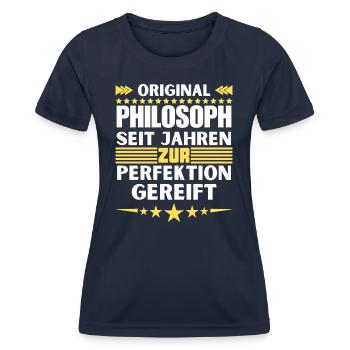Zur Perfektion gereifter Philosoph - Frauen Funktions-T-Shirt - Navy - Vorne - AI Model Female 172 light (172cm)