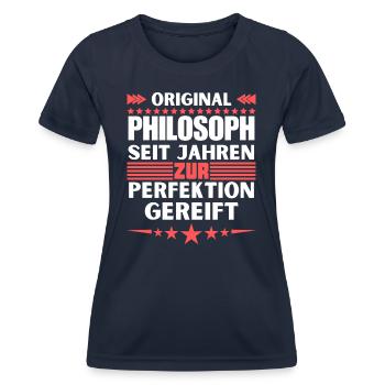 Philosopher matured to perfection - Women's Functional T-Shirt - navy - Front - AI Model Female 172 light (172cm)