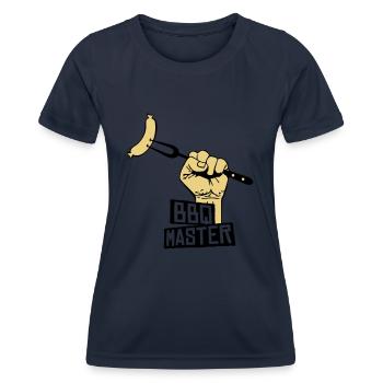 bbq master - T-shirt sport Femme - bleu marine - Devant - AI Model Female 172 light (172cm)