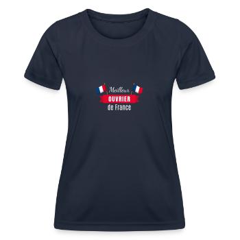 Meilleur Ouvrier de France - T-shirt sport Femme - bleu marine - Devant - AI Model Female 172 light (172cm)