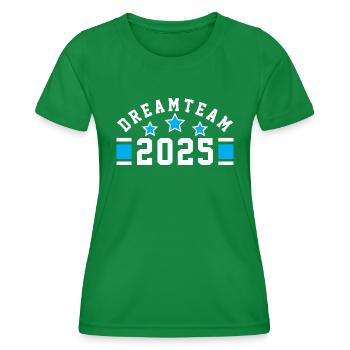 DREAMTEAM - DREAM TEAM - TEAMPLAYER - TEAMWORK - Women's Functional T-Shirt - kelly green - Front - AI Model Female 172 dark (172cm)
