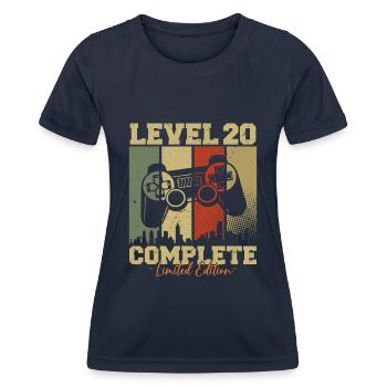 Level 20 Unlocked 20 Birthday Gift - Women's Functional T-Shirt - navy - Front - AI Model Female 172 light (172cm)