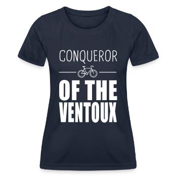 Eroberer des Ventoux - Frauen Funktions-T-Shirt - Navy - Vorne - AI Model Female 172 light (172cm)