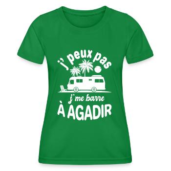 camping car agadir humour Retraite - T-shirt sport Femme - vert - Devant - AI Model Female 172 dark (172cm)