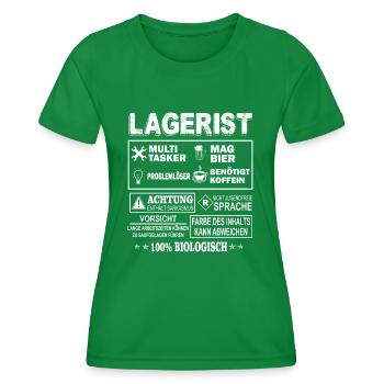 LAGERIST Multitasker - Frauen Funktions-T-Shirt - Kelly Green - Vorne - AI Model Female 172 dark (172cm)