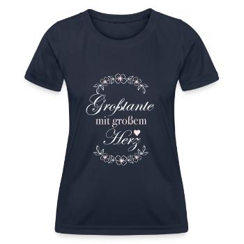 Geschenk Großtante mit großem Herz - Frauen Funktions-T-Shirt - Navy - Vorne - AI Model Female 172 light (172cm)