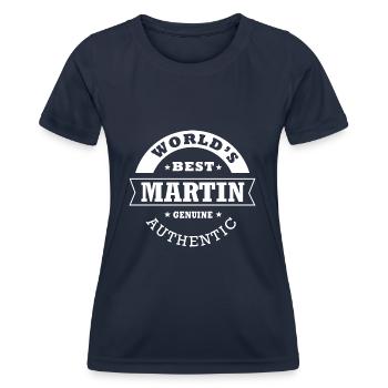 Martin ist das beste Martin-Geschenk der Welt - Frauen Funktions-T-Shirt - Navy - Vorne - AI Model Female 172 light (172cm)