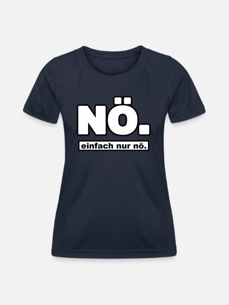 Nein - Frauen Funktions-T-Shirt - Navy