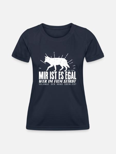 Der Hund überlebt - Frauen Funktions-T-Shirt - Navy