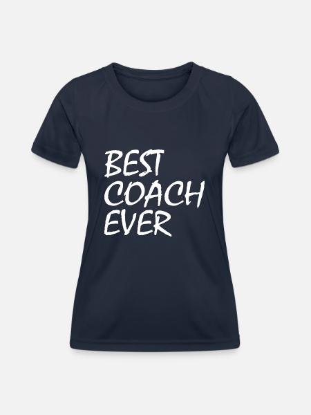 Best coach ever - Frauen Funktions-T-Shirt - Navy