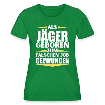 Hunter a décroché le mauvais emploi - T-shirt sport Femme - vert - Devant - AI Model Female 172 dark (172cm)