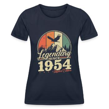 Legendary Since 1954 Vintage Birthday Gift - Women's Functional T-Shirt - navy - Front - AI Model Female 172 light (172cm)