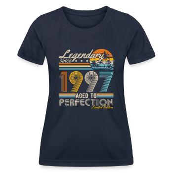 Légendaire Depuis 1997 Vintage Anniversaire Rétro - T-shirt sport Femme - bleu marine - Devant - AI Model Female 172 light (172cm)