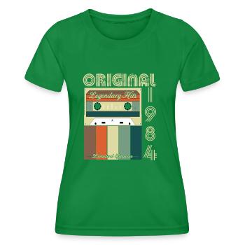 Anniversaire légendaire de 1984 - T-shirt sport Femme - vert - Devant - AI Model Female 172 dark (172cm)
