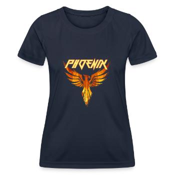 phénix, phénix, oiseau, feu, illustration - T-shirt sport Femme - bleu marine - Devant - AI Model Female 172 light (172cm)