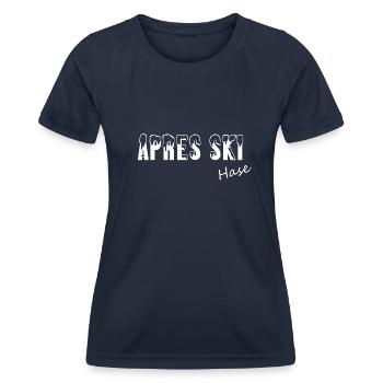 Apres Skihase - Frauen Funktions-T-Shirt - Navy - Vorne - AI Model Female 172 light (172cm)