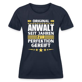 Lawyer matured to perfection - Women's Functional T-Shirt - navy - Front - AI Model Female 172 light (172cm)