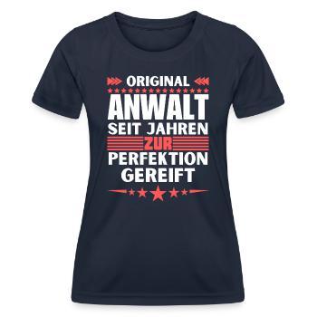 Lawyer matured to perfection - Women's Functional T-Shirt - navy - Front - AI Model Female 172 light (172cm)