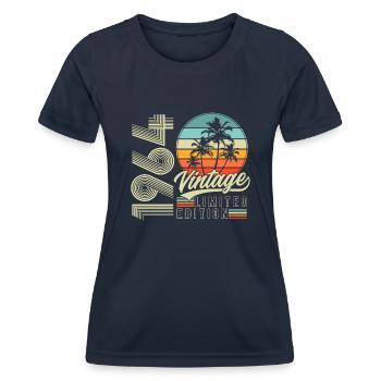 1964 Vintage Jahrgang Retro Geburtstag Geschenk - Frauen Funktions-T-Shirt - Navy - Vorne - AI Model Female 172 light (172cm)