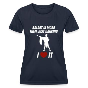 Dancing Dance Music - Women's Functional T-Shirt - navy - Front - AI Model Female 172 light (172cm)