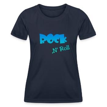 Rock n Roll - Frauen Funktions-T-Shirt - Navy - Vorne - AI Model Female 172 light (172cm)