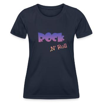 Rock n Roll - Frauen Funktions-T-Shirt - Navy - Vorne - AI Model Female 172 light (172cm)