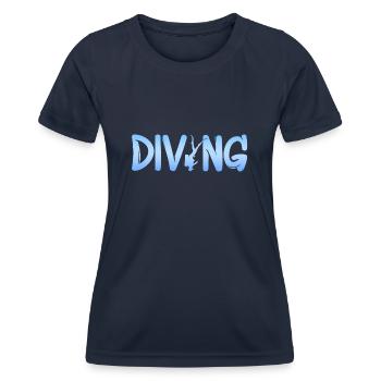 diving - Frauen Funktions-T-Shirt - Navy - Vorne - AI Model Female 172 light (172cm)