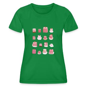 Sugar-sweet pink punch-crab - Women's Functional T-Shirt - kelly green - Front - AI Model Female 172 dark (172cm)