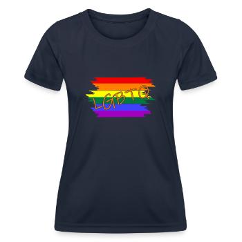 gay pride lgbtq - Frauen Funktions-T-Shirt - Navy - Vorne - AI Model Female 172 light (172cm)