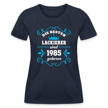 Geburtstag 1985 Lackierer Kollege Lackiererei Geb - Frauen Funktions-T-Shirt - Navy - Vorne - AI Model Female 172 light (172cm)