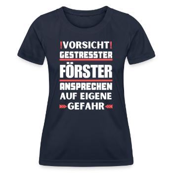Ne parlez pas à un forestier stressé ! - T-shirt sport Femme - bleu marine - Devant - AI Model Female 172 light (172cm)